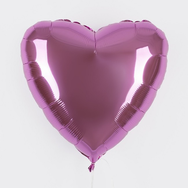 Fm (18''/45 см) /СЕРДЦЕ Металлик Pink, 1 шт.