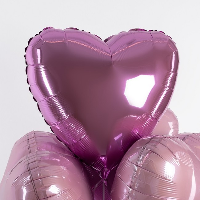 Fm (18''/45 см) /СЕРДЦЕ Металлик Pink, 1 шт.