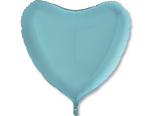 Gr (36''/91 см) /СЕРДЦЕ Пастель Blue, 1 шт.