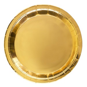 Тарелки (7''/18 см) Золото, Металлик, 6 шт.