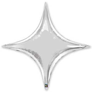 Q (20''/51см) /ЗВЕЗДА 4х-конечная Silver, 1 шт.