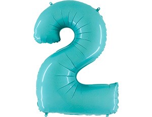 Gr (40''/102 см) /Цифра 2 Пастель Blue