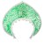 Кокошник-Ободок Узоры зеленый/G 1 шт.
