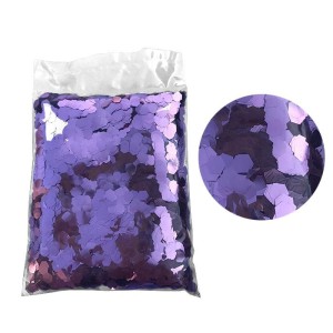 Глиттер "Блестки" лазерный лавандовый 6 мм / 100 г /