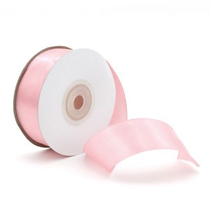 Лента Атлас Нежно-розовый, 2,5 см * 22,85 м