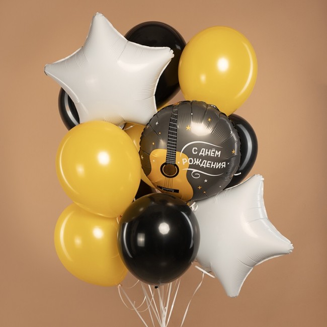 Ag (18''/46 см) Круг, С Днем Рождения (гитара), 1 шт.