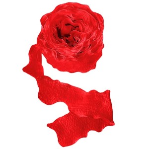 Лента тканевая (4 см*9,14 м) Нежная волна, Красный, 1 шт.