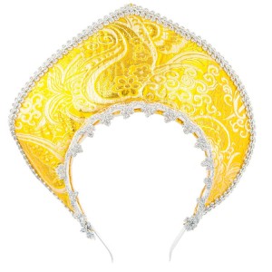 Кокошник-Ободок Узоры золотой/G, 1 шт.