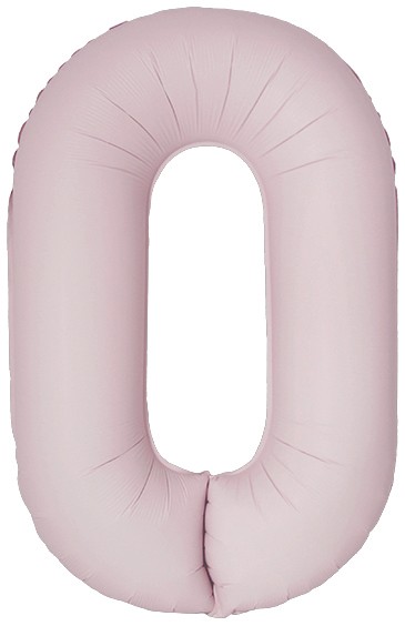 Fm (40''/102 см) Цифра, 0 Slim, Пыльная роза, Сатин, 1 шт. в уп.