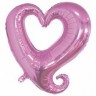 Fa (26''/66 см) Фигура, Цепь сердец, Розовый, 1 шт.