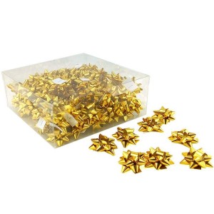 Бант-звезда Метал "Классика" Золото, 4,4 см, 10 шт.