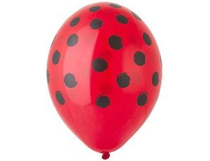 Bb (14''/35 см) Шелкография паст Горошек арт черный, 25 шт.