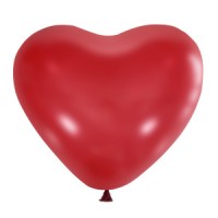 M Сердце (12"/30 см) /Декоратор CHERRY RED, 50 шт