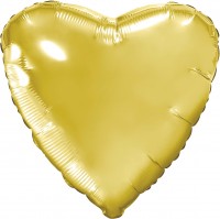 Ag (18''/46 см) Сердце, Светлое золото, 1 шт.