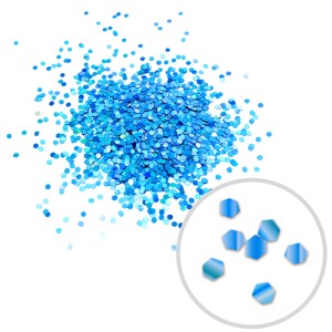 Глиттер "Блестки" лазерный Синий, 1 мм, 100 г.