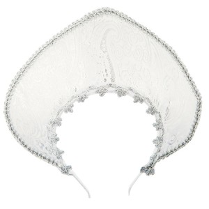 Кокошник-Ободок Узоры серебряный/G, 1 шт.