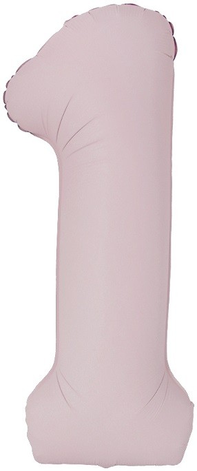 Fm (40''/102 см) Цифра, 1 Slim, Пыльная роза, Сатин, 1 шт. в уп.