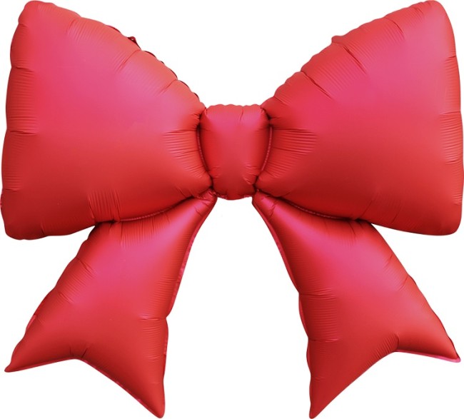 Fa (39''/99 см) Фигура, Бант, Красный, Сатин, 1 шт. в уп.