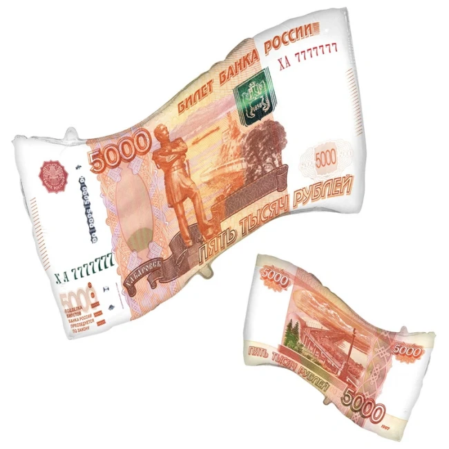 Вз (26''/66 см) ФИГУРА Денежная купюра 5000 РУБЛЕЙ, 1 шт. в уп.