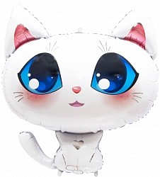 Fa (32''/81 см) Фигура, Котенок, Белый, 1 шт. в упак.