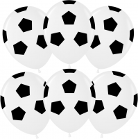 Вв (12"/30 см) Футбольный мяч, Белый (200), пастель, 5 ст, 25 шт.