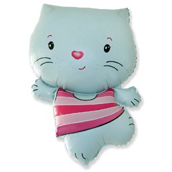 Fm (12''/30см) /Мини-фигура, Котенок, Синий, 5 шт