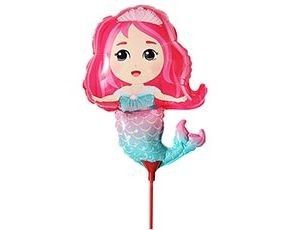Вз (13"/33 см) Мини-фигура с клапаном + палочка, Русалочка, 5 шт.