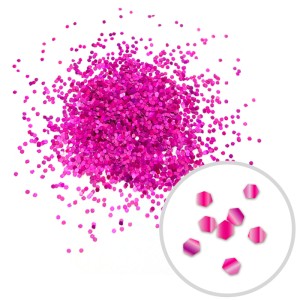 Глиттер "Блестки" лазерный Фуксия, 0,6 мм, 100 г.
