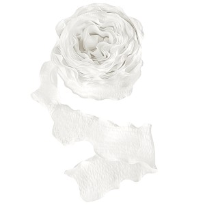 Лента тканевая (4 см*9,14 м) Нежная волна, Белый, 1 шт.