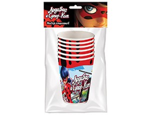 Набор бум стаканов Леди Баг 6шт 205мл