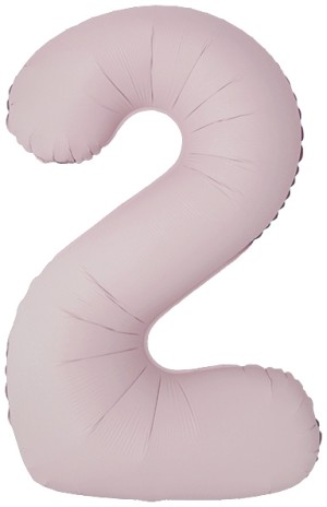 Fm (40''/102 см) Цифра, 2 Slim, Пыльная роза, Сатин, 1 шт. в уп.