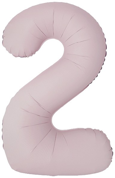 Fm (40''/102 см) Цифра, 2 Slim, Пыльная роза, Сатин, 1 шт. в уп.