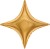 Fa (31''/79 см) Звезда, 4х-конечная, Сириус, Золото, Металлик, 1 шт.