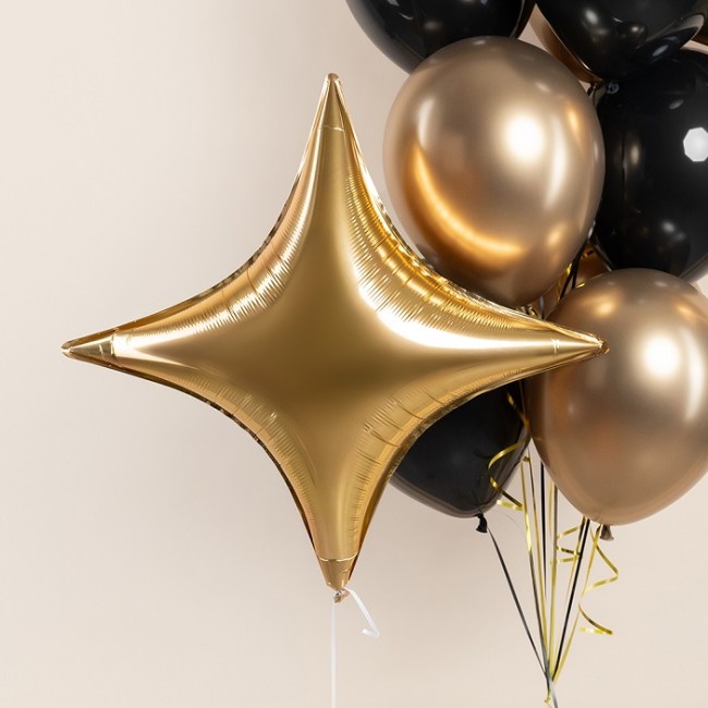 Fa (31''/79 см) Звезда, 4х-конечная, Сириус, Золото, Металлик, 1 шт.