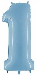 Fm (40"/102 см) Цифра, 1, Голубой пастель, 1 шт.