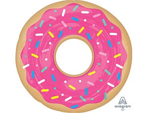 Аn (27''/68 см) /ФИГУРА Пончик в глазури розовой, 1 шт. в уп.