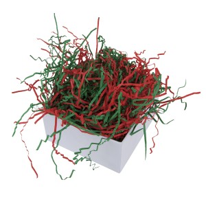 Наполнитель бумажный Праздничный микс, Зеленый/Красный, 50 г. Наполнитель бумажный Праздничный микс, Зеленый/Красный, 50 г.