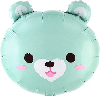 Fa (22"/56 см) Фигура, Голова, Милый медведь, Мятный, 1 шт.