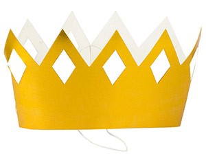 Корона фольг малая золотая 6 шт/М