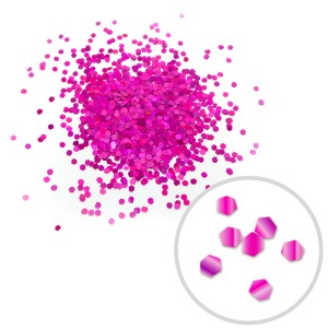 Глиттер "Блестки" лазерный Фуксия, 1 мм., 100 г.