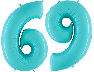 Gr (40''/102 см) /Цифра 6/9 Пастель Blue