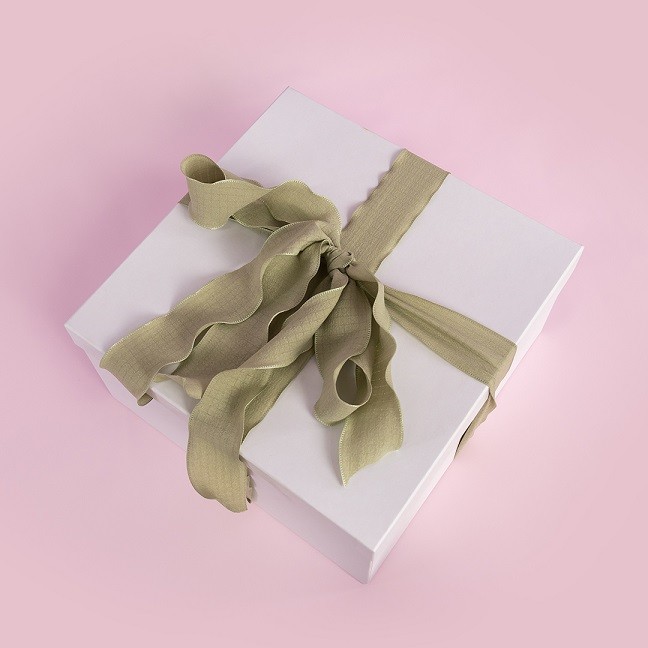 Лента тканевая (4 см*9,14 м) Нежная волна, Авокадо, 1 шт.