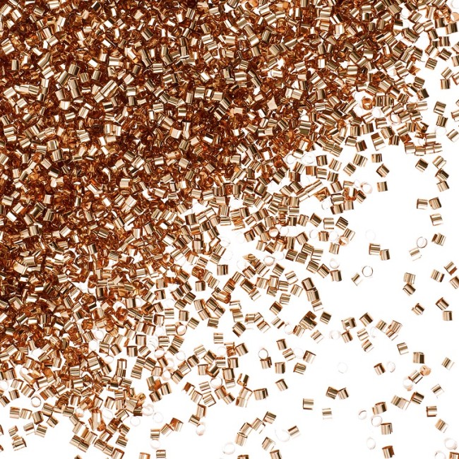 Конфетти фольга Цилиндр, Розовое Золото, Металлик, 0,2 см, 20 г.