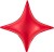 Fa (31''/79 см) Звезда, 4х-конечная, Сириус, Красный, Сатин, 1 шт.