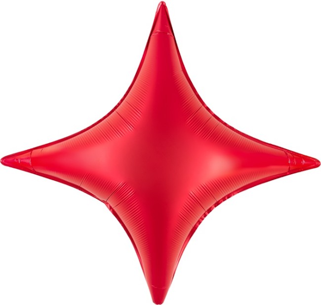 Fa (31''/79 см) Звезда, 4х-конечная, Сириус, Красный, Сатин, 1 шт.