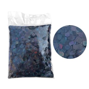 Глиттер "Блестки" лазерный черный 6 мм / 100 г /