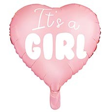ПД (18"/45 см) Сердце IT'S A GIRL Light Pink, 1 шт.
