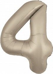 Ag (40''/102 см) Цифра, 4 Slim, Кремовый, Сатин, 1 шт. в упак.