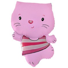 Fm (12''/30см) /Мини-фигура, Котенок, Розовый, 5 шт