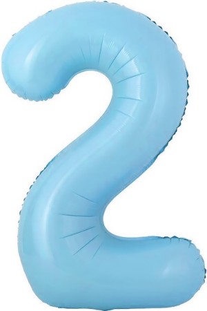 Fa (16&quot;/41 см) Мини-цифра с клапаном, 2, Голубой, 1 шт.